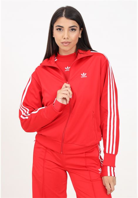 ADICOLOR CLASSICS red zip sweatshirt for women ADIDAS ORIGINALS | IP0602.